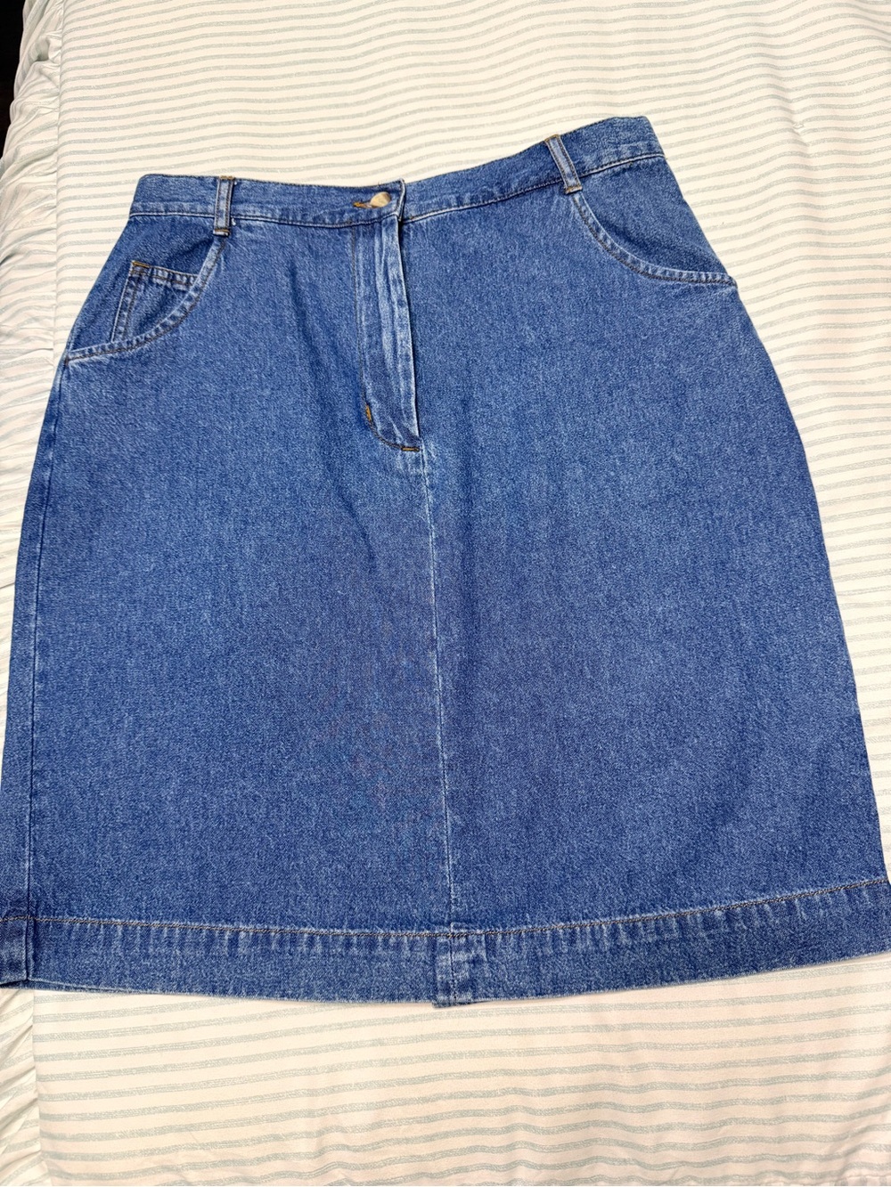 Willow Ridge Blue A-Line Denim Skirt
